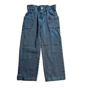Cute Wide Leg Kids Blue Denim Pants